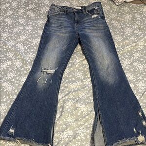 Distressed Flare Jeans